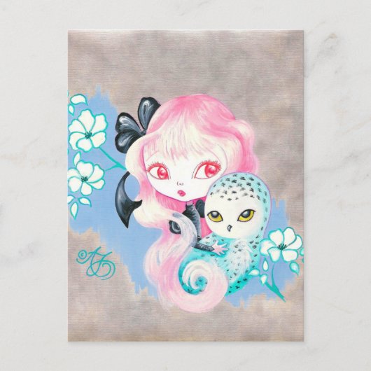 スノーフクロウの友人 ポストカード (正面)