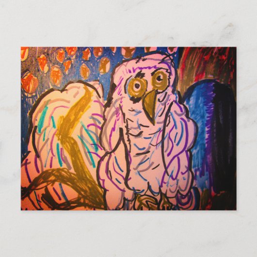 スノーフクロウの森マグティーポット ポストカード (正面)