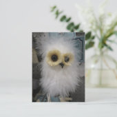 スノーフクロウの装飾 ポストカード (スタンド正面)