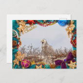 スノーフクロウクリスマスカード シーズンポストカード (正面/裏面)