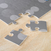 スノーフクロウドリームキャッチャーグリーンとティール(緑がかった色)ブルーフローラ ジグソーパズル (側面)