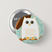 スノーフクロウブルーボタン 缶バッジ (正面&裏面)