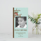 スノーフクロウホリデーフォトカード シーズンカード (スタンド正面)