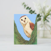 スノーフクロウ動物用はがき ポストカード (スタンド正面)