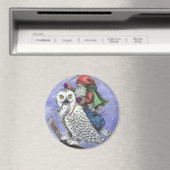 スノーフクロウ及びサンタクリスマスマグネットファンタジー マグネット (インサイチュ (食洗機))