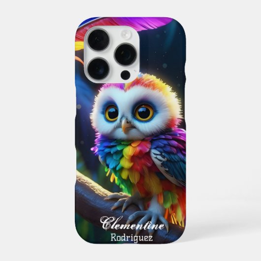 スノーフクロウ熱帯産フクロウ iPhoneケース (裏面)