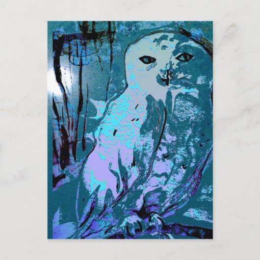 スノーフクロウ葉書 ポストカード (正面)