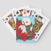 スノーフクロウ赤ポインセティアス・クリスマス トランプ (裏面)