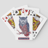 スノーフクロウ青かわいい名前の子どもマッチゲーム トランプ (裏面)