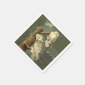 スノーフクロウ・アウドゥボンバードのアートワーク スタンダードカクテルナプキン (角)