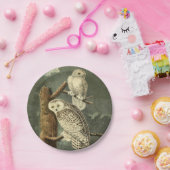 スノーフクロウ・アウドゥボンバードのアートワーク ペーパープレート (パーティー)