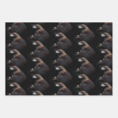 スノーフクロウ/ペレグリン《鳥》ハヤブサ/ゴールデンイーグルス ラッピングペーパーシート (正面3)