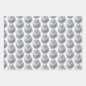 スノーフクロウ/ペレグリン《鳥》ハヤブサ/ゴールデンイーグルス ラッピングペーパーシート (正面)