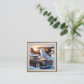 スノーフクロウ、飛行機、ヴィンテージカー エンクロージャーカード (スタンド正面)