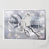 スノーフクロウNOELカスタムクリスマス 箔シーズンカード (正面)