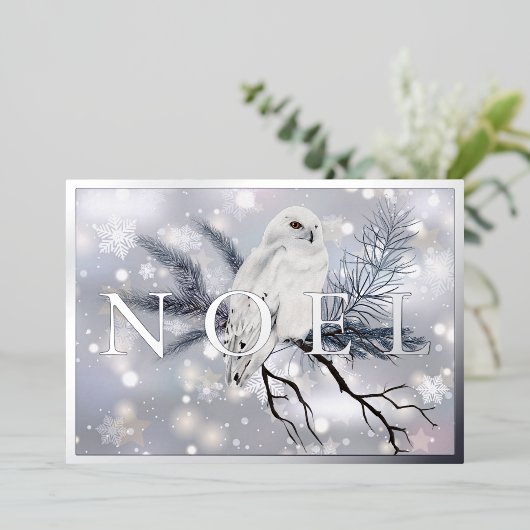 スノーフクロウNOELカスタムクリスマス 箔シーズンカード