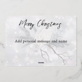 スノーフクロウNOELカスタムクリスマス 箔シーズンカード (裏面)