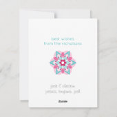 スノーフレカラフルークハッピーホリデイズカスタム シーズンカード (裏面)