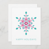 スノーフレカラフルークハッピーホリデイズカスタム シーズンカード (正面/裏面)