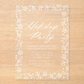 スノーフレッエレガントクホリデーパーティー アクリル招待状 (正面)