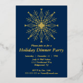 スノーフレッエレガントクホリデーパーティー 箔招待状 (正面)