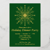 スノーフレッエレガントクホリデーパーティー 箔招待状 (正面)