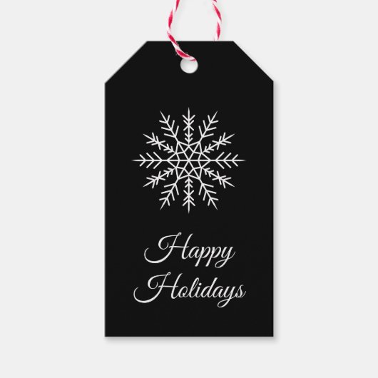 スノーフレッエレガントク企業のホリデーギフトラベル ギフトタグ (正面)