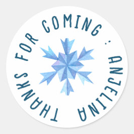 スノーフレックスブルーの子供の名前シール ラウンドシール