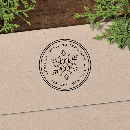 スノーフレッモダンクラウンド差出人住所 セルフインキングスタンプ