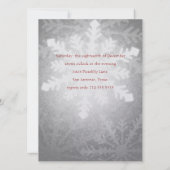 スノーフレッ白熱［赤熱］光を放つクホリデーギャザリング 招待状 (裏面)