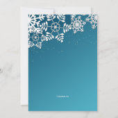 スノーフレッ縁どクフォト招待状 招待状 (裏面)