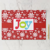 スノーフレッ赤と白クジョイ紙ランチョンマット ペーパーパッド (インサイチュ)