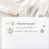 スノーフレモダンミニマルーク差出人住所ラベル ラベル (インサイチュ)