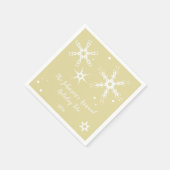 スノーフレモダンークパーソナライズされたイベントナプキン スタンダードカクテルナプキン (角)