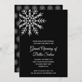 スノーフレーエレガントクブラックホリデーグランドオープン 招待状 (正面/裏面)