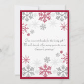 スノーフレークありがとうご注意 サンキューカード (裏面)