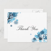 スノーフレークありがとうはがき ポストカード (正面/裏面)