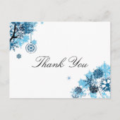 スノーフレークありがとうはがき ポストカード (正面)