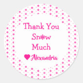 スノーフレークありがとう ラウンドシール (正面)