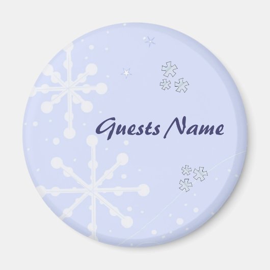 スノーフレークかわいらしプレイスホルダー マグネット (正面)