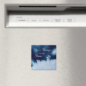 スノーフレークかわいらし確認用2インチスクエアマグネット マグネット (インサイチュ (食洗機))