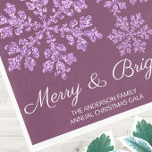 スノーフレークきらきら光るプラムミニマルクリスマスパーティー スタンダードランチョンナプキン