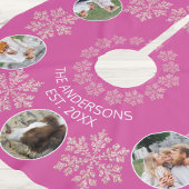 スノーフレークきらきら光るベリカラフルー5フォトクリスマス ブラッシュドポリエステルツリースカート