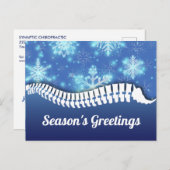 スノーフレークとスパインカイロプラクティック シーズンポストカード (正面/裏面)