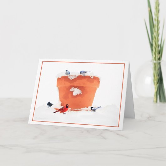 スノーフレークなし秋間違った場所で – 休日 シーズンカード (正面)