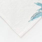 スノーフレークに輝くハーレクイン フリースブランケット (角)