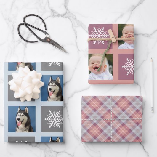 スノーフレークのお気に入りクリスマス2の写真。 ラッピングペーパーシート (正面)