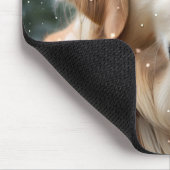 スノーフレークのゴールデンレトリバー マウスパッド (コーナー)