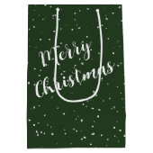 スノーフレークのゴールデンレトリバー ミディアムペーパーバッグ (裏面)