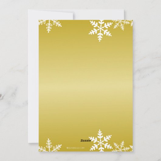 スノーフレークの写真を笑い尽くす金ゴールド シーズンカード (裏面)